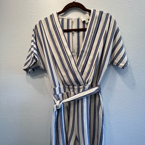 Anthropologie Greylin Blue Striped Josie Romper Shorts Size XS - Picture 3 of 15